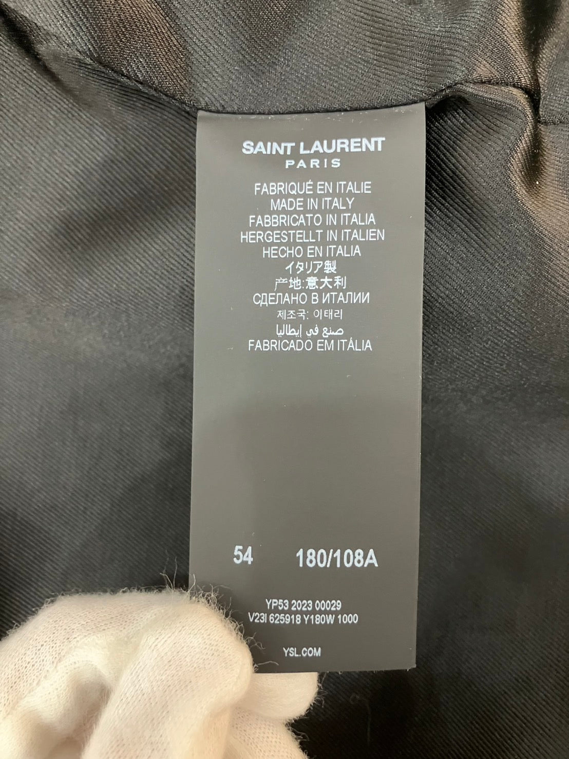 SAINT LAURENT バックロゴテディジャケットブルゾン