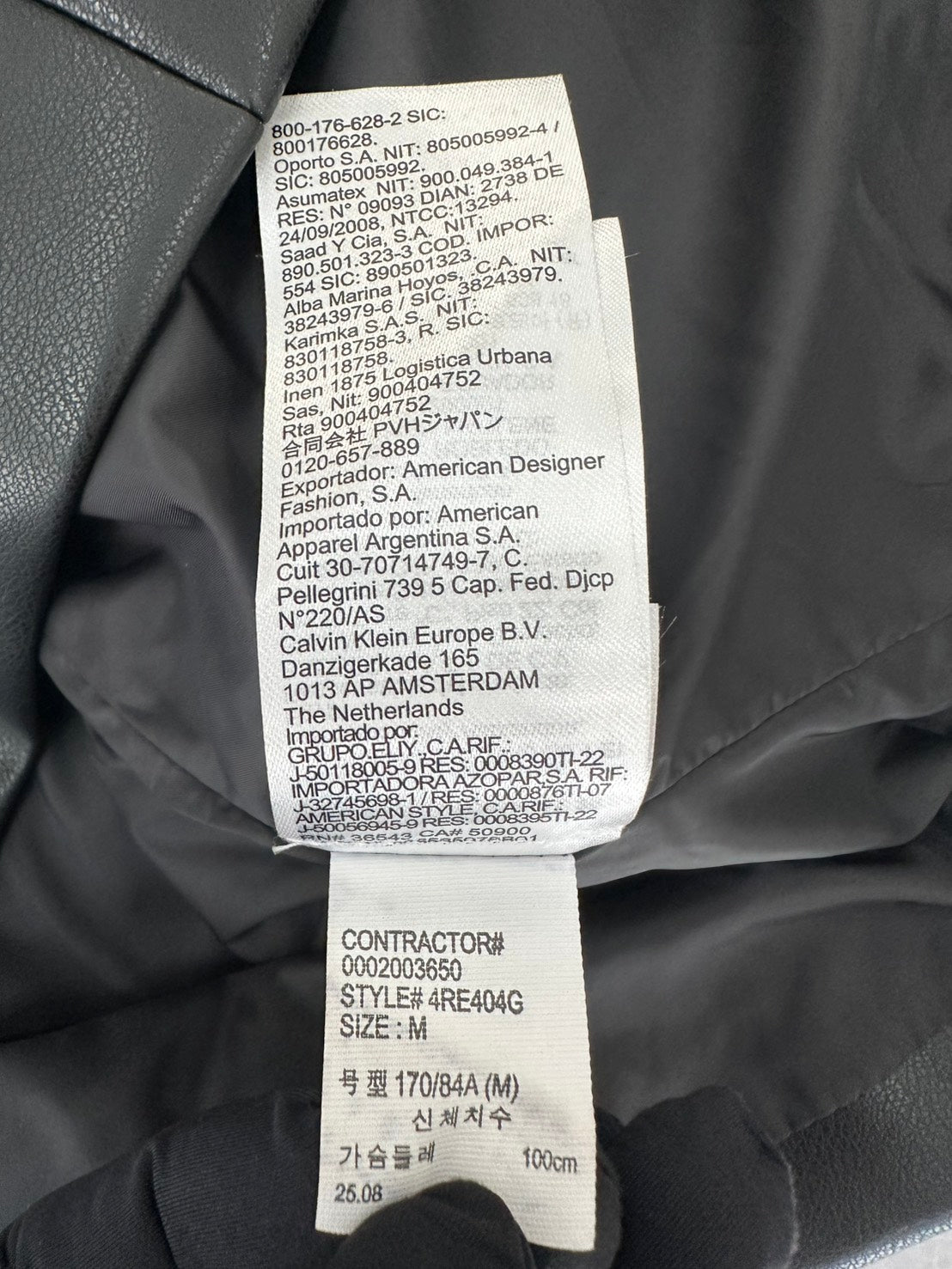 Calvin Klein フェイクレザージャケットブルゾン