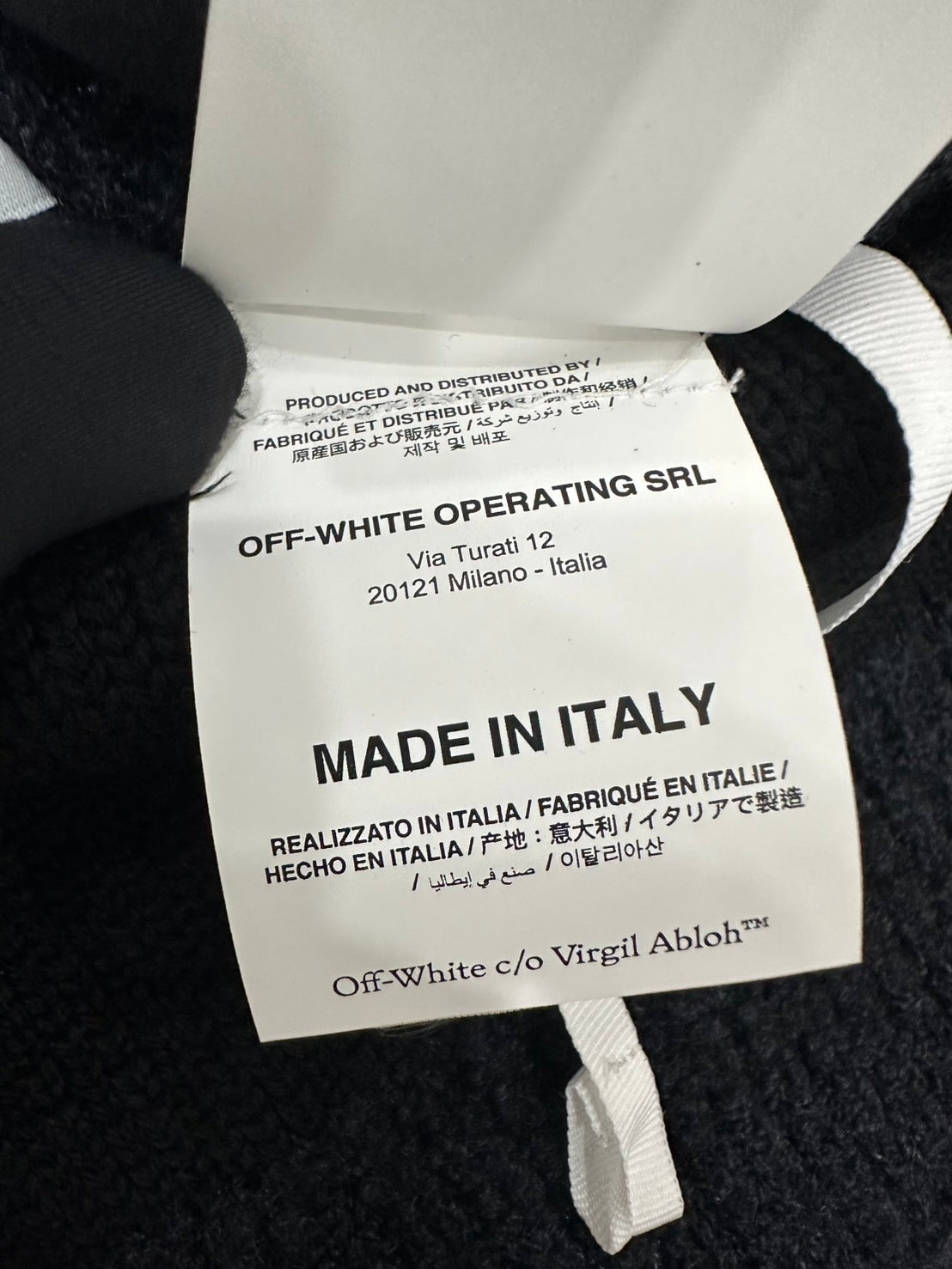 Off White オーバーサイズロング丈タートルネックニット