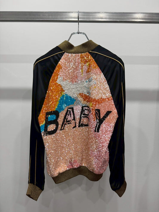 SAINT LAURENT 16SS BABYスパンコールテディブルゾン