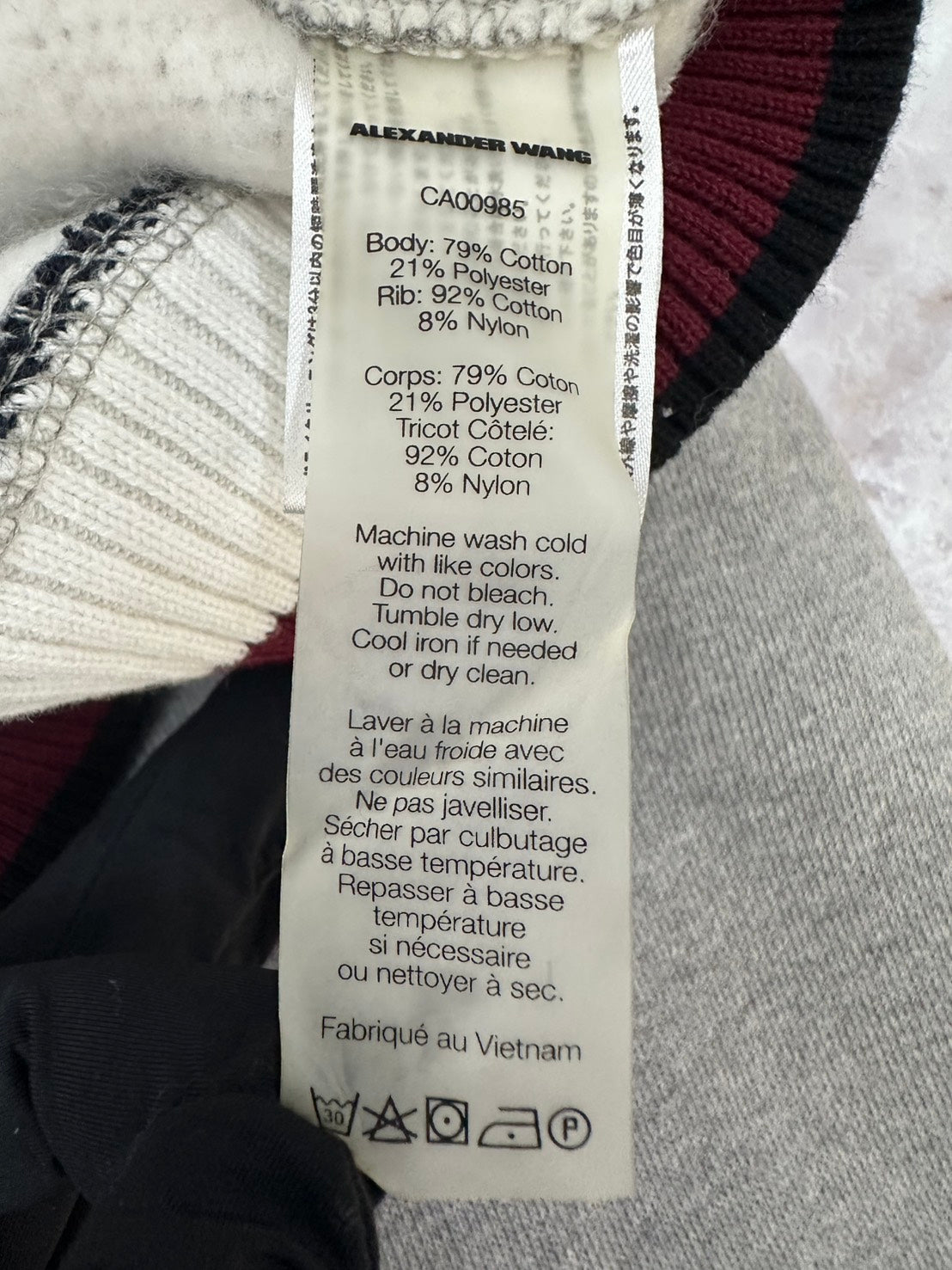 T by ALEXANDER WANG ショート丈プルオーバーパーカー