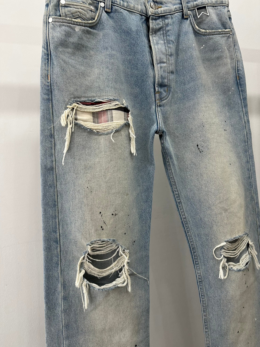 RHUDE ダメージリペア加工デニムパンツ