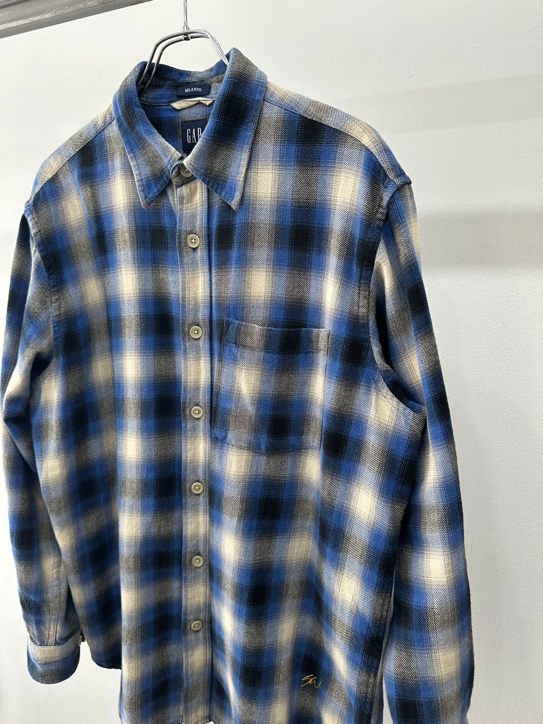 GAP ×SW　刺繍オンブレチェック長袖シャツ