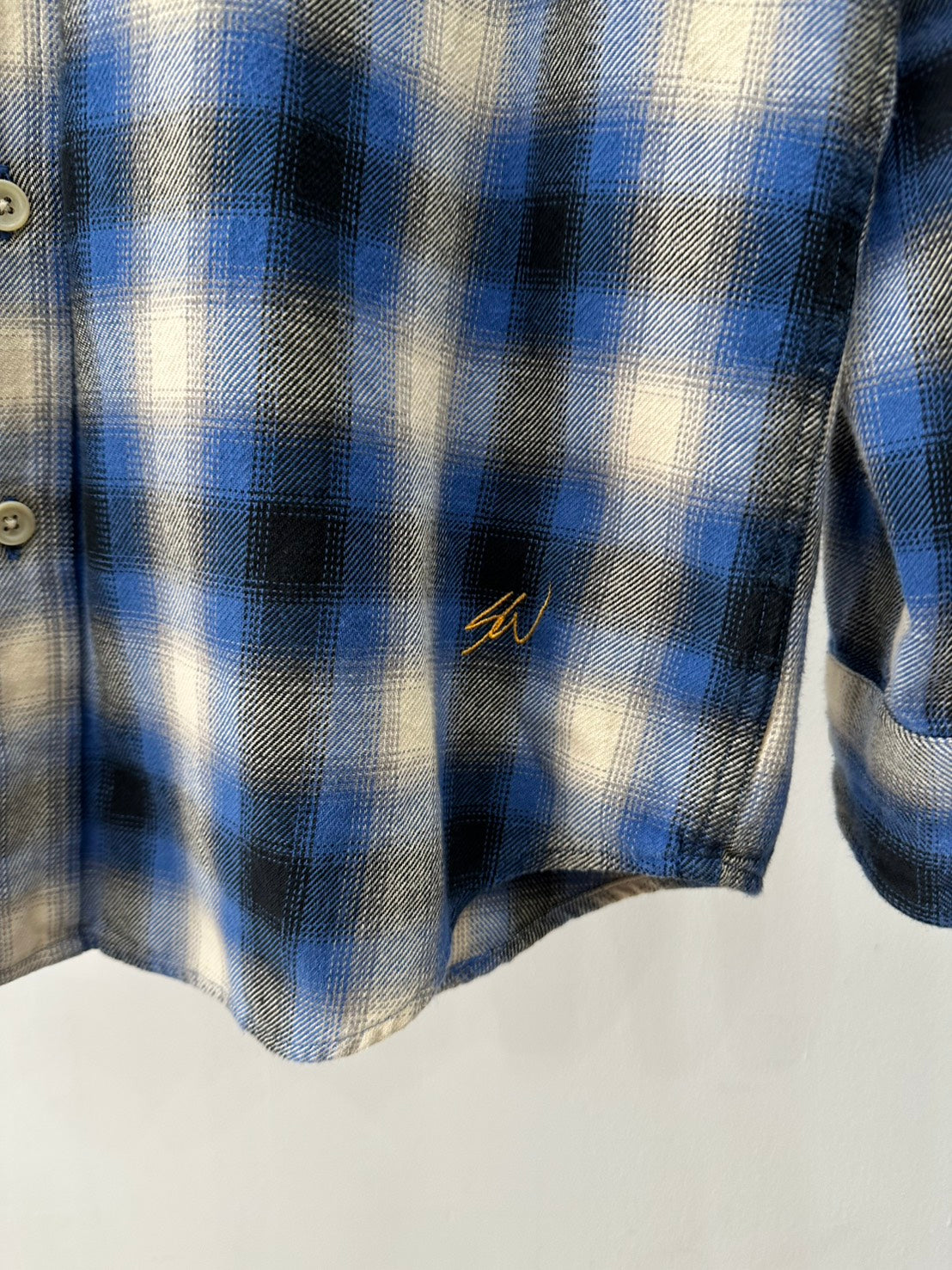 GAP ×SW　刺繍オンブレチェック長袖シャツ