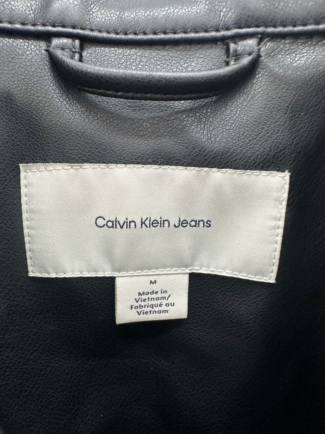 Calvin Klein フェイクレザージャケットブルゾン