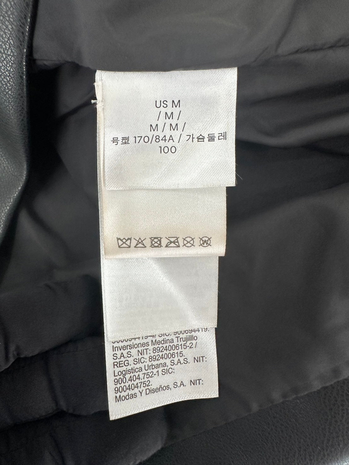 Calvin Klein フェイクレザージャケットブルゾン