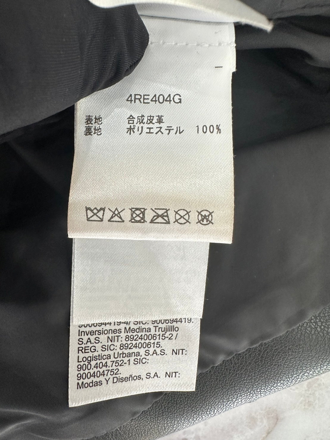 Calvin Klein フェイクレザージャケットブルゾン