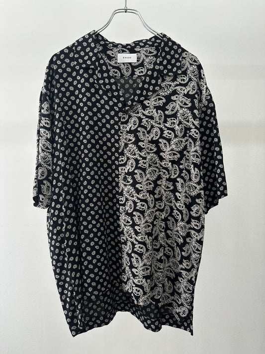 RHUDE Black Bandana S/S Shiirt