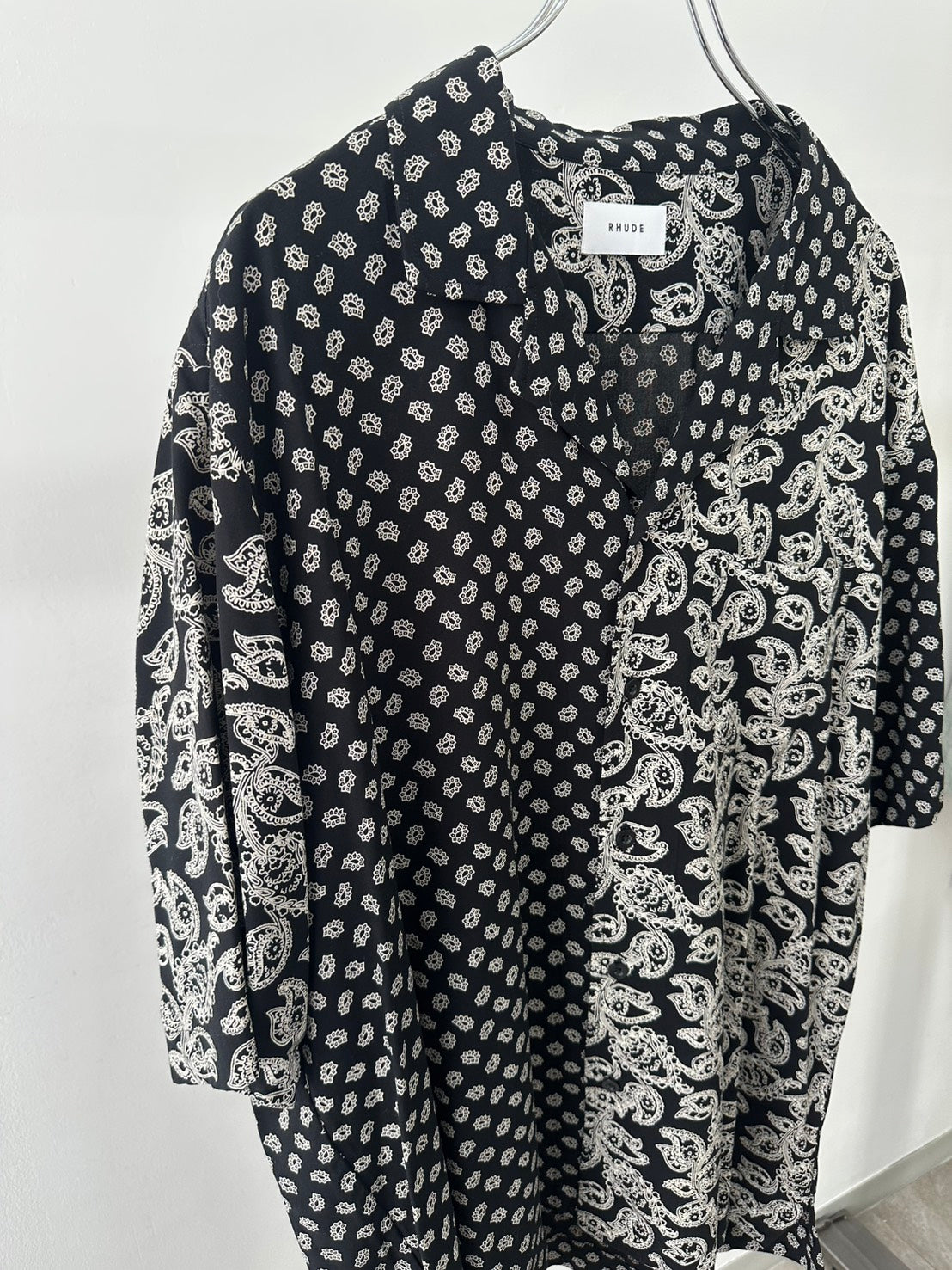 RHUDE Black Bandana S/S Shiirt