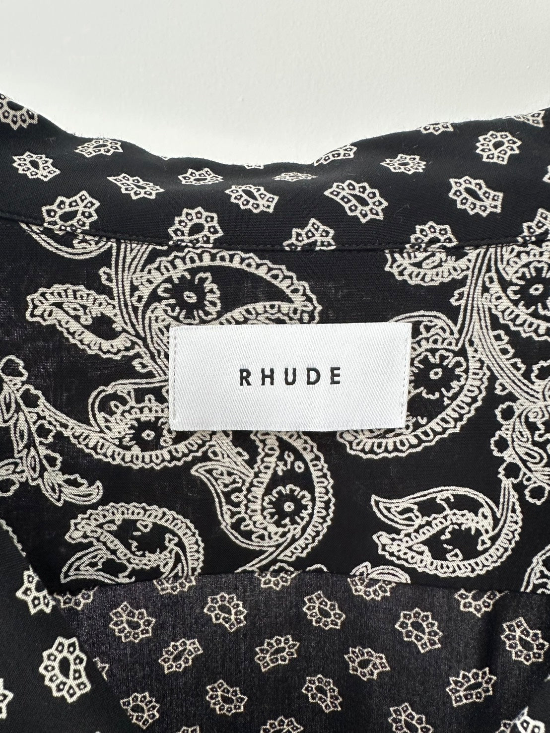 RHUDE Black Bandana S/S Shiirt
