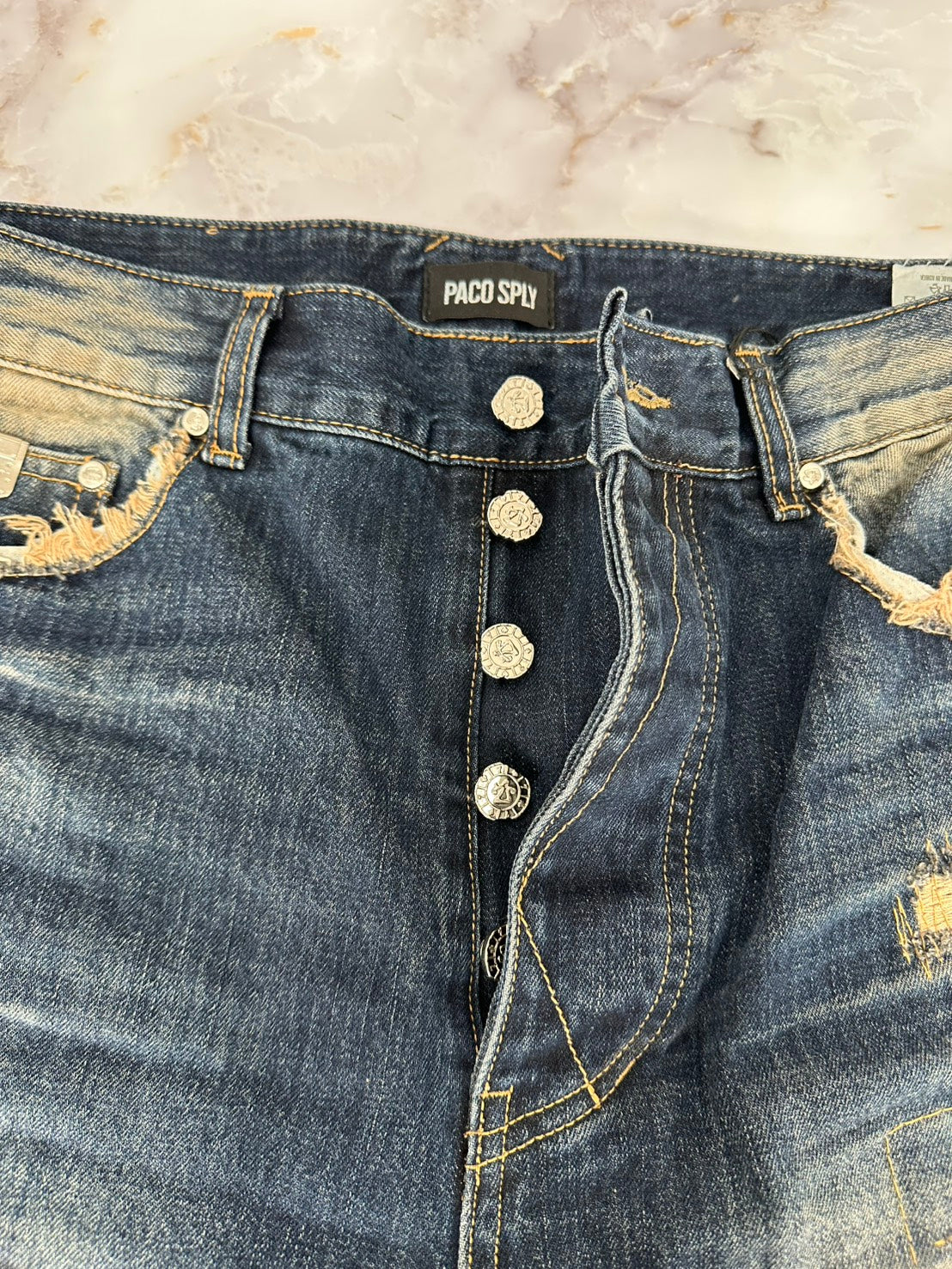 PACO SPLY SICK BOY DENIM PANTS - NAVY