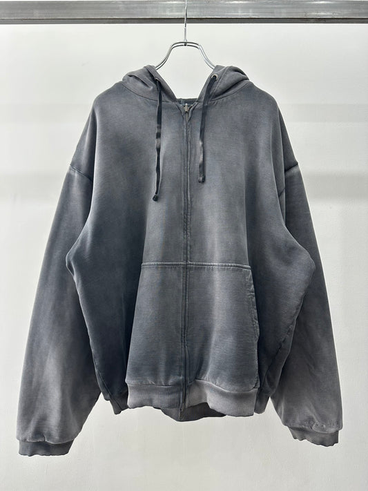GUESS USA リバーシブル裏地チェックジップパーカー