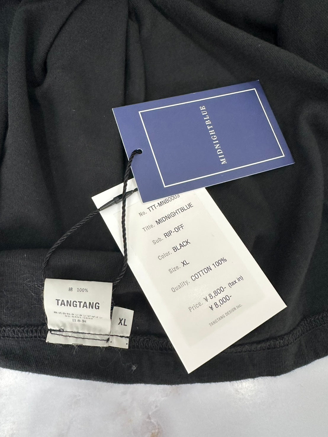 MIDNIGHTBLUE×TANGTANG RIP-OFF Tシャツ